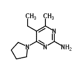 CAS 登录号：424803-29-2， 5-乙基-4-甲基-6-(1-吡咯烷基)-2-嘧啶胺