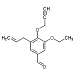 CAS 登录号：426221-47-8， 3-烯丙基-5-乙氧基-4-(2-丙炔-1-基氧基)苯甲醛