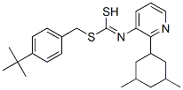 CAS 登录号：42754-21-2， S-[4-(2-甲基-2-丙基)苄基][2-(3,5-二甲基环己基)-3-吡啶基]硫代氨基甲酸酯