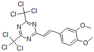 CAS 登录号：42880-07-9， 2-(3,4-二甲氧基苯乙烯基)-4,6-二(三氯甲基)-1,3,5-三嗪