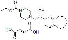 CAS 登录号：42882-67-7， 丁-2-烯二酸 4-[2-(10-双环[5.4.0]十一碳-8,10,12-三烯基)-2-羟基-乙基]哌嗪-1-羧酸乙酯盐