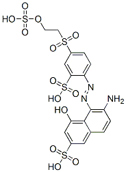 CAS 登录号：42986-19-6， 6-氨基-4-羟基-5-[[2-磺基-4-[[2-(磺基氧基)乙基]磺酰基]苯基]偶氮]萘-2-磺酸