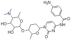 CAS#: 43043-15-8, 4-Amino-N-[1-[(2R)-5alpha-[[4,6-Dideoxy-4-Dimethylamino-alpha-D-Glucopyranosyl]Oxy]Tetrahydro-6beta-Methyl-2H-Pyran-2beta-Yl]-1,2-Dihydro-2-Oxopyrimidin-4-Yl]Benzamide