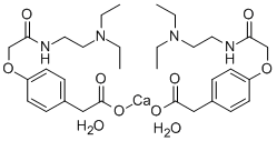 CAS 登录号:43060-56-6, 4-(2-((2-(二乙基氨基)乙基)氨基)-2-氧代乙氧基)苯乙酸钙盐二水合物