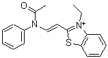 CAS 登录号：43061-75-2， 2-[2-(乙酰基苯基氨基)乙烯基]-3-乙基-苯并噻唑鎓