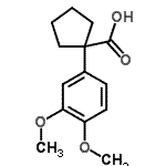 CAS#: 43129-41-5, 1-(3,4-Dimethoxyphenyl)Cyclopentanecarboxylic Acid