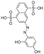 CAS 登录号：4317-65-1， 3-[(2,4-二羟基苯基)偶氮]萘-1,5-二磺酸