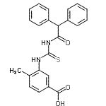 CAS 登录号：433695-07-9， 3-{[(二苯基乙酰基)硫代氨基甲酰]氨基}-4-甲基苯甲酸