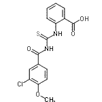 CAS 登录号：433707-03-0， 2-{[(3-氯-4-甲氧基苯甲酰基)硫代氨基甲酰]氨基}苯甲酸