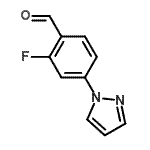 CAS 登录号：433920-90-2， 2-氟-4-(1H-吡唑-1-基)苯甲醛