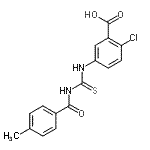 CAS#: 434308-32-4, 2-Chloro-5-{[(4-Methylbenzoyl)Carbamothioyl]Amino}Benzoic Acid