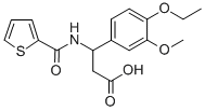 CAS 登录号：436087-15-9， 3-(4-乙氧基-3-甲氧基-苯基)-3-[(噻吩-2-羰基)-氨基]-丙酸