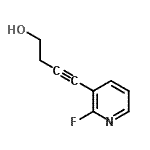 CAS 登录号：436844-92-7， 4-(2-氟-3-吡啶基)-3-丁炔-1-醇