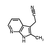 CAS 登录号：4414-86-2， (2-甲基-1H-吡咯并[2,3-b]吡啶-3-基)乙腈