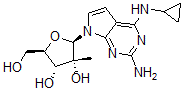 CAS#: 443642-41-9, N4-Cyclopropyl-7-(2-C-Methyl-beta-D-Ribofuranosyl)-7H-Pyrrolo[2,3-d]Pyrimidine-2,4-Diamine