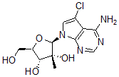 CAS#: 443642-46-4, 5-Chloro-7-(2-C-Methyl-beta-D-Ribofuranosyl)-7H-Pyrrolo[2,3-d]Pyrimidin-4-Amine