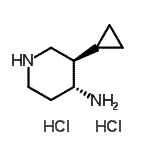 CAS 登录号：444188-98-1， (3R,4R)-3-环丙基-4-哌啶胺二盐酸盐