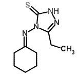 CAS#: 451450-93-4, 4-(Cyclohexylideneamino)-5-Ethyl-2,4-Dihydro-3H-1,2,4-Triazole-3-Thione