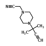 CAS#: 451494-39-6, 2-[4-(1,1-Dimethylprop-2-Ynyl)Piperazin-1-Yl]Acetonitrile