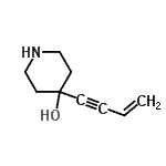CAS 登录号：45844-69-7， 4-(3-丁烯-1-炔-1-基)-4-哌啶醇