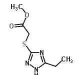 CAS 登录号：459419-81-9， 甲基[(5-乙基-1H-1,2,4-三唑-3-基)硫基]乙酸酯