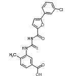 CAS#: 461403-24-7, 3-({[5-(3-Chlorophenyl)-2-Furoyl]Carbamothioyl}Amino)-4-Methylbenzoic Acid