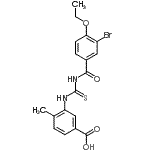 CAS#: 461411-57-4, 3-{[(3-Bromo-4-Ethoxybenzoyl)Carbamothioyl]Amino}-4-Methylbenzoic Acid