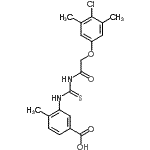 CAS#: 461416-52-4, 3-({[(4-Chloro-3,5-Dimethylphenoxy)Acetyl]Carbamothioyl}Amino)-4-Methylbenzoic Acid