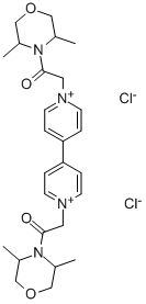 CAS#: 4636-83-3, 1,1'-Bis(3,5-dimethylmorpholinocarbamylmethyl)-4,4'-bipyridilium dichloride