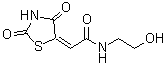 CAS 登录号：464900-87-6， 2-(2,4-二氧代-5-噻唑烷基亚基)-N-(2-羟基乙基)-乙酰胺