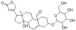 CAS 登录号：468-15-5， 3Β-(beta-D-吡喃葡萄糖基氧基)-14-羟基-19-氧代心甾-5,20(22)-二烯内酯
