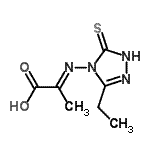 CAS 登录号：468753-39-1， (2E)-2-[(3-乙基-5-硫代-1,5-二氢-4H-1,2,4-三唑-4-基)亚氨基]丙酸