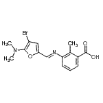 CAS#: 469909-70-4, 3-[(E)-{[4-Bromo-5-(Dimethylamino)-2-Furyl]Methylene}Amino]-2-Methylbenzoic Acid