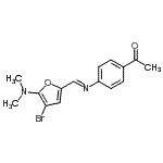 CAS#: 470685-57-5, 1-{4-[(E)-{[4-Bromo-5-(Dimethylamino)-2-Furyl]Methylene}Amino]Phenyl}Ethanone