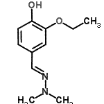 CAS 登录号：473276-01-6， 4-[(E)-(二甲基亚肼基)甲基]-2-乙氧基-苯酚