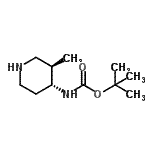 CAS#: 473839-07-5, 2-Methyl-2-Propanyl [(3R,4R)-3-Methyl-4-Piperidinyl]Carbamate