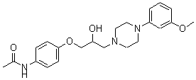 CAS 登录号：47633-31-8， N-(4-(2-羟基-3-(4-(3-甲氧基苯基)-(哌嗪-1-基))丙氧基)苯基)-乙酰胺