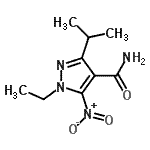 CAS#: 476687-45-3, 1-Ethyl-3-Isopropyl-5-Nitro-1H-Pyrazole-4-Carboxamide