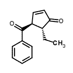 CAS 登录号：477293-86-0， (4S,5R)-4-苯甲酰基-5-乙基-2-环戊烯-1-酮