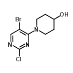 CAS 登录号：477593-22-9， 1-(5-溴-2-氯-4-嘧啶基)-4-哌啶醇