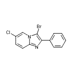 CAS 登录号：477886-81-0， 3-溴-6-氯-2-苯基咪唑并[1,2-a]吡啶
