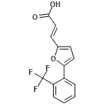 CAS 登录号：480425-31-8， (2E)-3-{5-[2-(三氟甲基)苯基]-2-呋喃基}丙烯酸