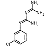 CAS 登录号：48144-44-1， 1-(3-氯苯基)-3-(二氨基亚甲基)胍