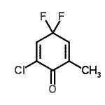 CAS 登录号：494796-68-8， 2-氯-4,4-二氟-6-甲基-2,5-环己二烯-1-酮