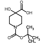 CAS 登录号：495414-64-7， 4-羟基-1-{[(2-甲基-2-丙基)氧基]羰基}-4-哌啶羧酸