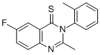 CAS 登录号：49579-43-3， 6-氟-2-甲基-3-(2-甲基苯基)-4(3H)-喹唑啉硫酮