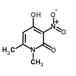 CAS 登录号：4966-91-0， 4-羟基-1,6-二甲基-3-硝基-2(1H)-吡啶酮
