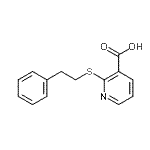 CAS 登录号：496775-95-2， 2-[(2-苯基乙基)硫基]烟酸