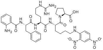 CAS 登录号：500799-61-1， 邻氨基苯甲酰基-苯丙氨酰-精氨酰-(二硝基苯基)赖氨酰-脯氨酸