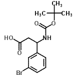 CAS#: 501015-16-3, 3-(3-Bromophenyl)-3-({[(2-Methyl-2-Propanyl)Oxy]Carbonyl}Amino)Propanoic Acid